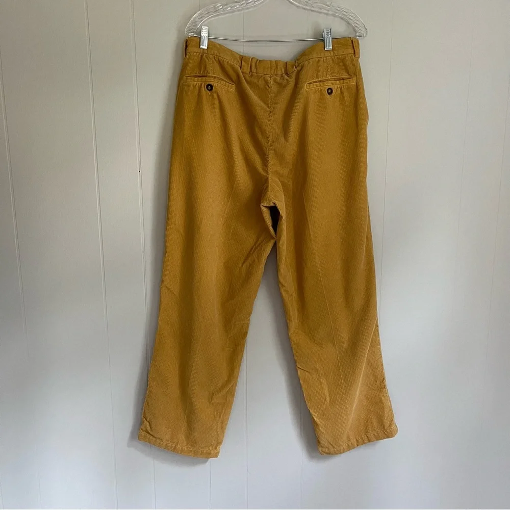Barneys New York‎ Mustard Yellow Corduroy Trouser Pants Womens 36 Made in Italy